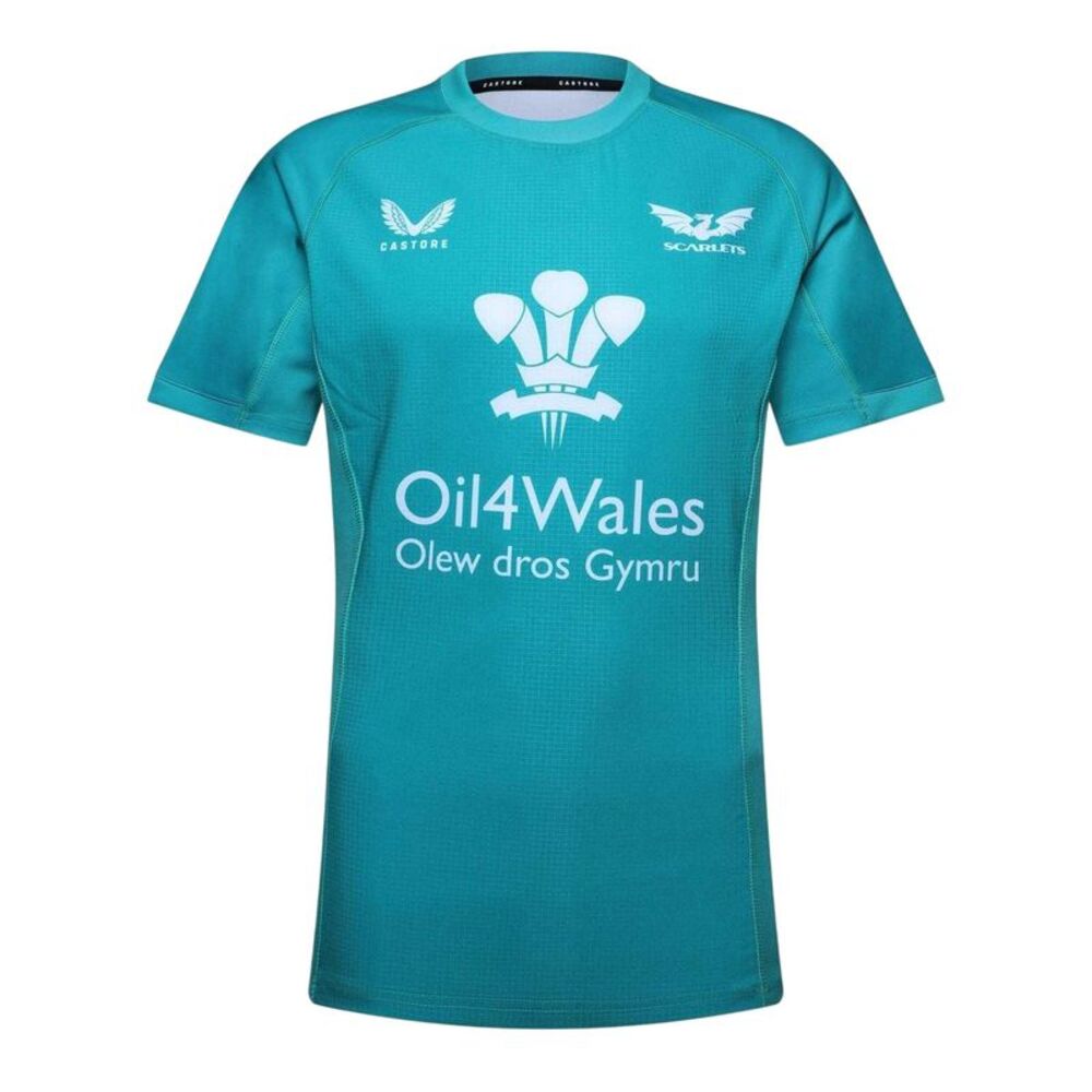 Castore Mens 2023/2024 Scarlets Away Jersey / Viridian Green